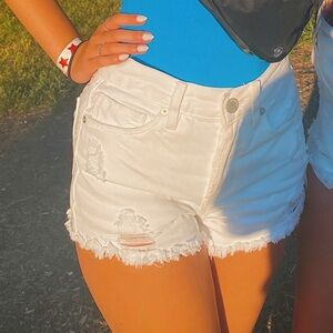 BLANK NYC White Jean Shorts